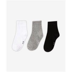 Носки Gulliver Baby комплект из 3 пар, размер 14-16, белый/серый/черный