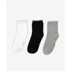 Носки Gulliver Baby комплект из 3 пар, размер 14-16, белый/серый/черный