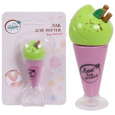 Косметика для девочек Зефирка "десертная" серия. Лак для ногтей детский "Черничный коктейль", объем