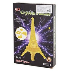 3D пазл Гратвест Эйфелева башня, коробка, 24*16*4 см, 24 детали, свет (Г36061)