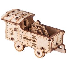 Деревянный конструктор UNIWOOD Вагон для угля