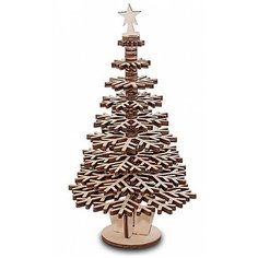 Деревянный конструктор 3D EWA Елочка Eco Wood Art