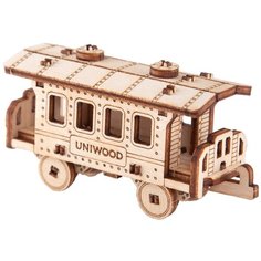 Деревянный конструктор UNIWOOD Пассажирский вагон