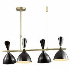 Люстра на штанге модерн, E14, 160Вт, 4шт,арматура - черный, плафон - черный Odeon Light