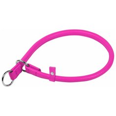Ошейник удавка рывковый кожаный круглый для собак розовый 6 мм 30 см Collar WauDog Glamour (1 шт)