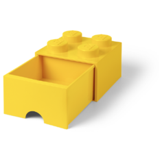 Ящик для хранения 4 выдвижной Желтый, Lego