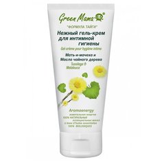 Green Mama Нежный гель-крем для интимной гигиены Мать-и-мачеха и масло чайного дерева, 75 мл