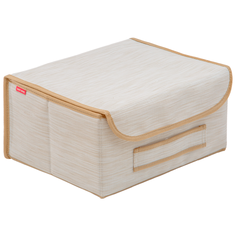 CASY HOME Коробка для хранения с крышкой ВО-023 18х35х28см бежевый