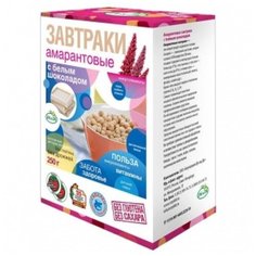 Готовый завтрак Di & Di амарантовые шарики с белым шоколадом, коробка, 250 г