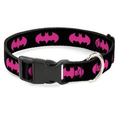 Buckle- Down Бэтмен розовый цвет ошейник с пластиковой застёжкой 28-43 см