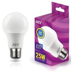 Лампочка светодиодная груша Е27 25W 2700/3000K теплый свет REV 32532 1