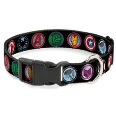 Buckle- Down Мстители мультицвет ошейник с пластиковой застёжкой 23-38 см