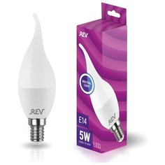 Лампочка светодиодная свеча на ветру Е14 5W 4000K дневной свет REV 32513 0