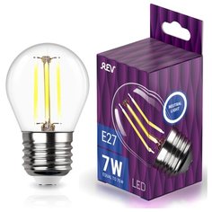Лампочка светодиодная FILAMENT шарик G45 E27 7W 4000K DECO Premium холодный свет REV 32485 0