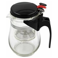 Заварочный чайник со стеклянным фильтром, с клапаном, 900 мл, цвет ручки черный, MARMA MM-TPT-05