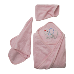 Baby Nice комплект для купания MK332 Слоники банное розовый