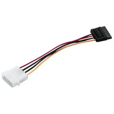 Кабель HAMA Molex 8980 - SATA (00041841), черный/белый, 0.2 м