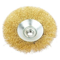 Щетка для УШМ конусная 115 мм, посадка M14, латунированная проволока ARNEZI R804 (Производитель: ARNEZI R8044115)