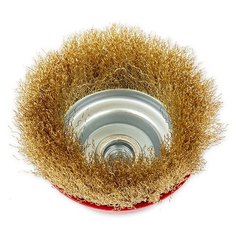 Щетка для УШМ чашка 125 мм, посадка M14, латунированная проволока ARNEZI R804512 (Производитель: ARNEZI R8045125)