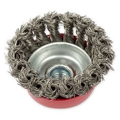 Щетка для УШМ чашка 80 мм, посадка M14, стальная витая проволока ARNEZI R8047080 (Производитель: ARNEZI R8047080)