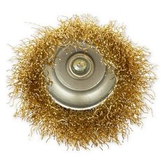 Щетка для дрели чашка 50 мм, со шпилькой, латунированная проволока ARNEZI R80411 (Производитель: ARNEZI R8041150)