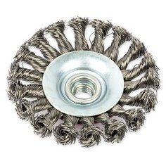 Щетка для УШМ конусная 100 мм, посадка M14, стальная витая проволока ARNEZI R804 (Производитель: ARNEZI R8048100)