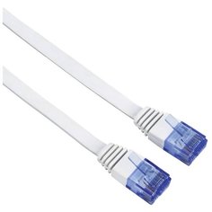 Патч-корд Hama UTP 4 пары cat6 5 м, белый, RJ-45 (m)-RJ-45 (m)