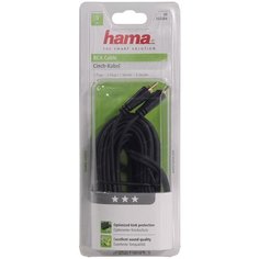 Кабель аудио Hama 2хRCA (m)/2хRCA (m) 5 м, черный (00122284)