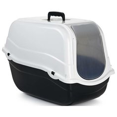 Beeztees Romeo туалет-домик для кошек, черно-белый, 57х39х41 см