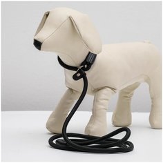 Ринговка для собак поводок для собак 136 х 0,8 см, черная Пижон