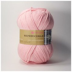 Пряжа Пехорка Мериносовая 24 орхидея 50% мериносовая шерсть, 50% акрил 100г 200м 5 шт