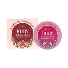 Koelf Гидрогелевые патчи для кожи вокруг глаз с рубиновой пудрой Ruby Bulgarian Rose Eye Patch Petitfee