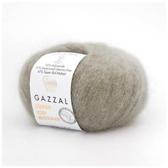Пряжа Gazzal Super Kid Mohair (Супер Кид Мохер) 64407 серый 31% шерсть мериноса, 47% супер кид мохер, 22% полиамид 25г 237м 6шт