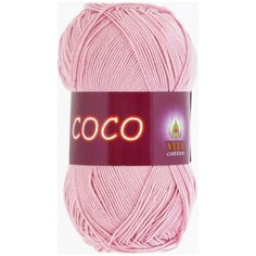 Пряжа Vita Coco (Коко) 3866 чайная роза 100% мерсеризованный хлопок 50г 240м 10шт