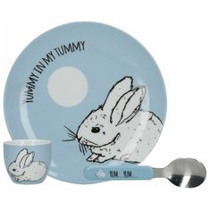 Набор для завтрака Bunny 3 предмета: подставка для яица, тарелка, ложка Kitchen Craft