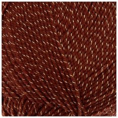 Пряжа "Мерцающая" 96% акрил высокообъемный. 4% метанит 430м/100гр (173-Грильяж) 1моток 1372601 Пехорка