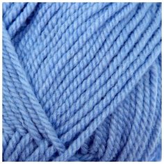 Пряжа "Популярная" 50% шерсть, 50% акрил 133м/100гр (520-Голубая пролеска) 1моток 1372620 Пехорка