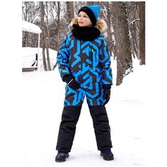 Комбинезон для мальчика Nikastyle 8з0321 зимний (голубой, размер 110)