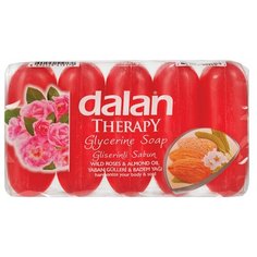 Dalan Therapy Глицериновое мыло Розы и Миндаль, 5 штук по 70 гр