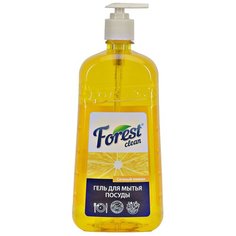 Forest Clean Гель для мытья посуды Сочный лимон с глицерином, 1 л