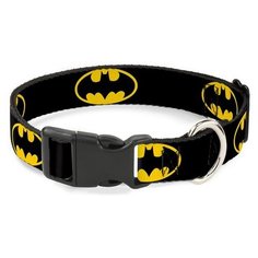 Buckle- Down Бэтмен жёлтый цвет ошейник с пластиковой застёжкой 38-66 см
