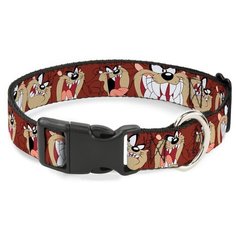 Buckle- Down Тасманийский дьявол мультицвет ошейник с пластиковой застёжкой 28-43 см