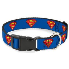Buckle- Down Супермен синий цвет ошейник с пластиковой застёжкой 23-38 см