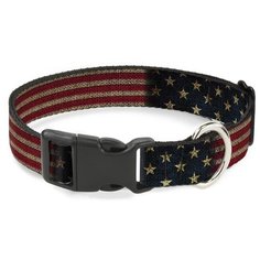 Buckle- Down Флаг США мультицвет ошейник с пластиковой застёжкой 28-43 см