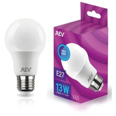 Лампочка светодиодная груша Е27 13W 6500K холодный свет REV 32529 1
