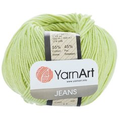 Пряжа YarnArt Jeans 50гр. 160м. (55%хлопок, 45%ПАК) (11 фисташковый)