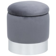 Пуф Leset Йорк мини, Велюр серый, серебро