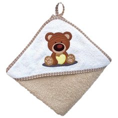 Uviton Полотенце Baby 0027 Мишка банное 100х100 см коричневый