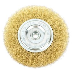 Щетка для УШМ плоская 150 мм, посадка M14, латунированная проволока ARNEZI R8043 (Производитель: ARNEZI R8043150)