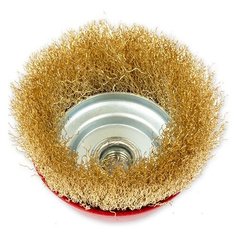 Щетка для УШМ чашка 100 мм, посадка M14, латунированная проволока ARNEZI R804510 (Производитель: ARNEZI R8045100)